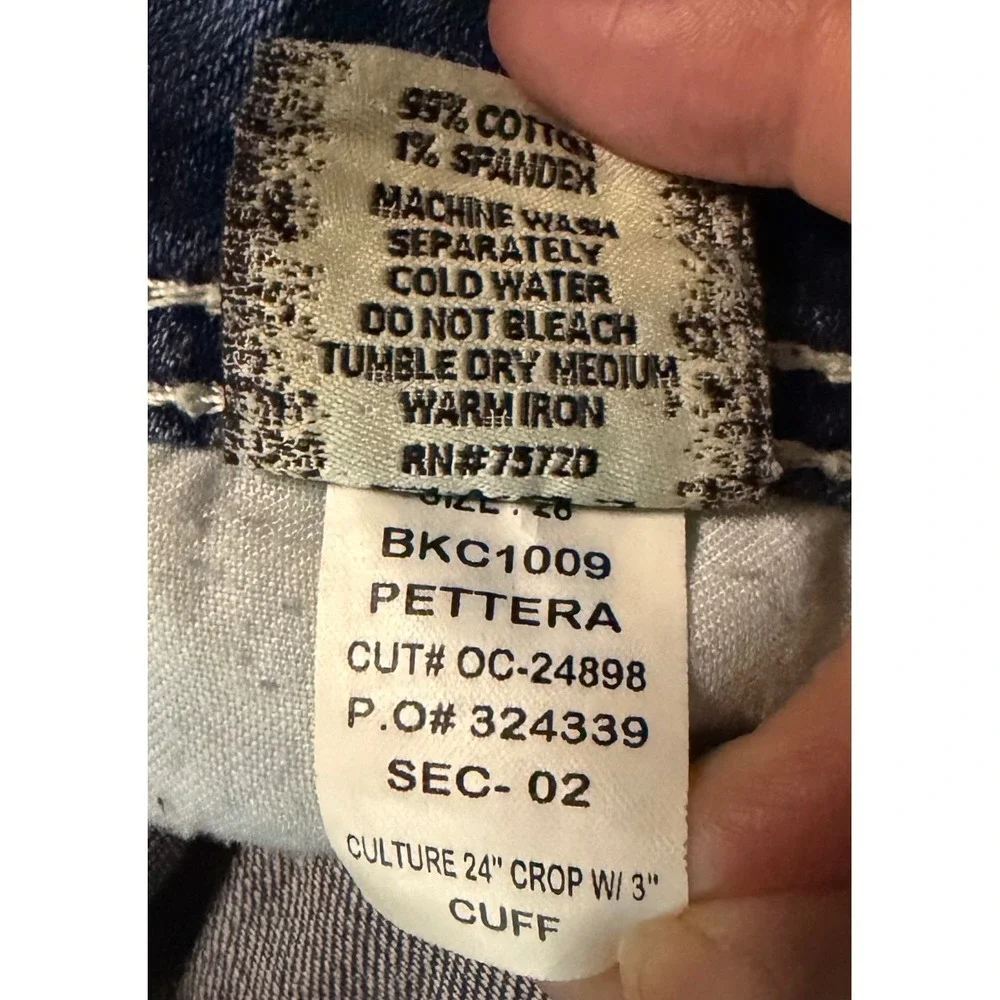 BKE Culture Pettera Jeans Womens 28 Blue Contrast Stitch BKC1009 Y2K